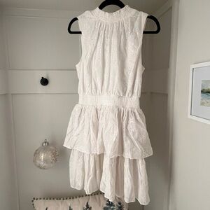 Laundry By Shelli Segal Cream Sleeveless Mini Dress